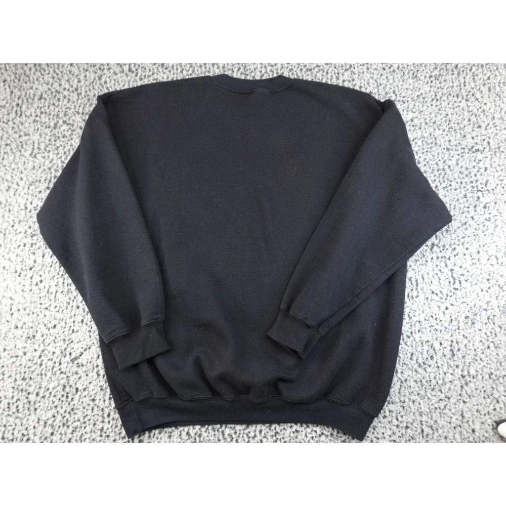 Gildan Ultra Blend Mens XL Black Crewneck‎ Sweatshirt Embroidered Dragon Graphic - Picture 9 of 10